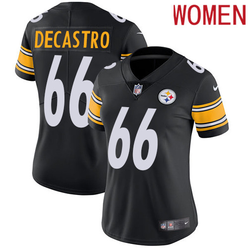 2019 Women Pittsburgh Steelers 66 Decastro black Nike Vapor Untouchable Limited NFL Jersey